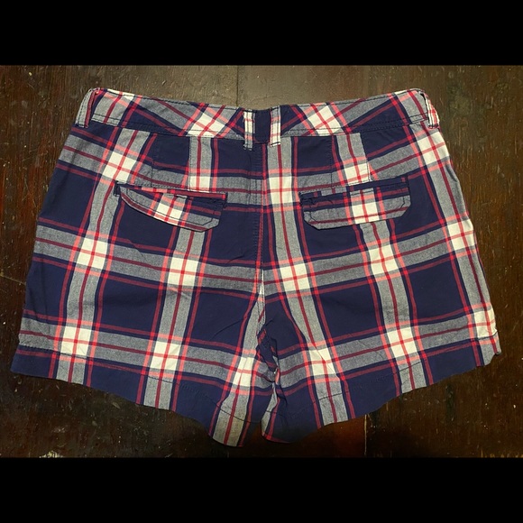 Old Navy - blue, magenta, white plaid shorts - Picture 2 of 2